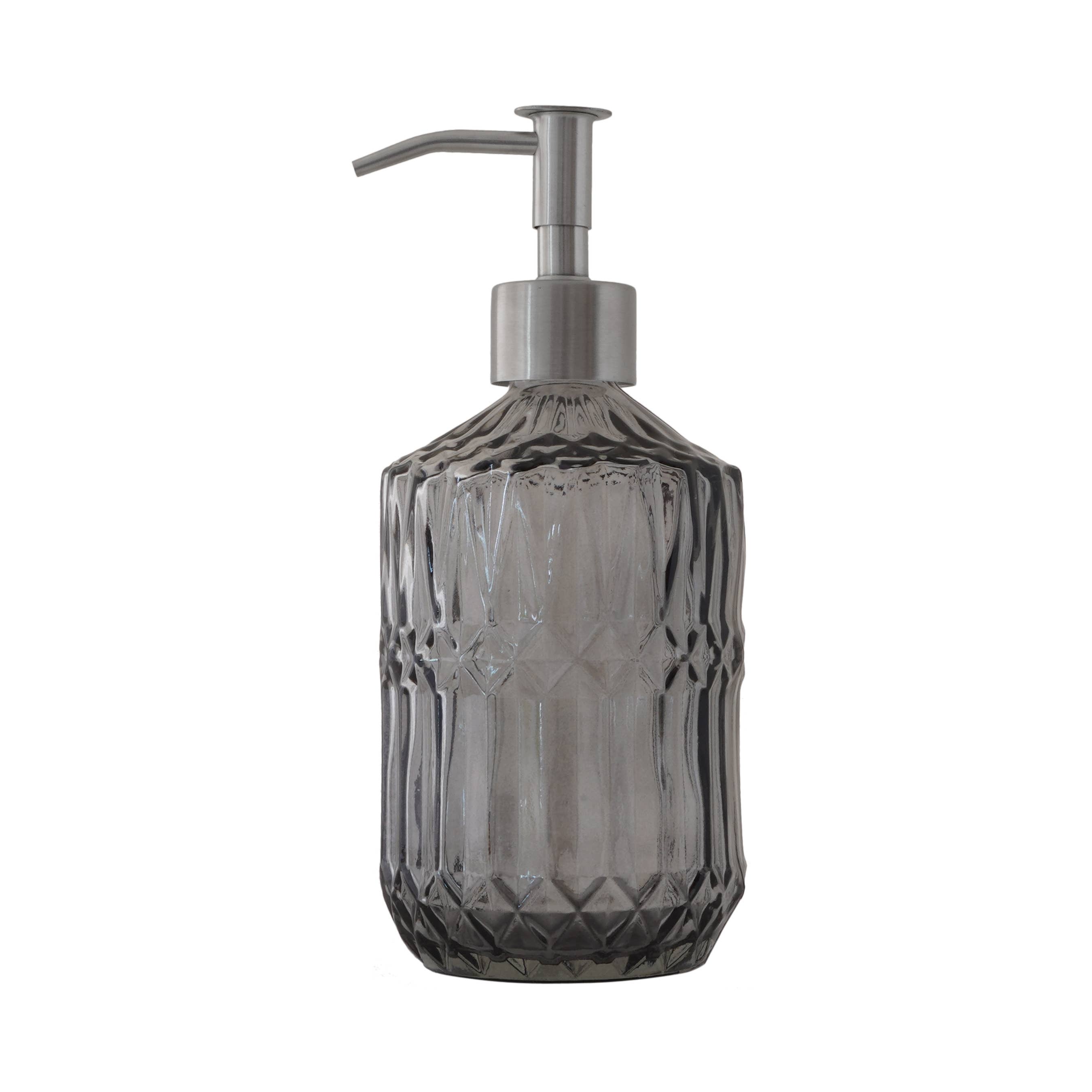 Sanwacraft – Dispensador de sabonete por atacado – Dosador de Sabonete Líquido de Vidro com Padrão Cristalino e Bomba Slim11