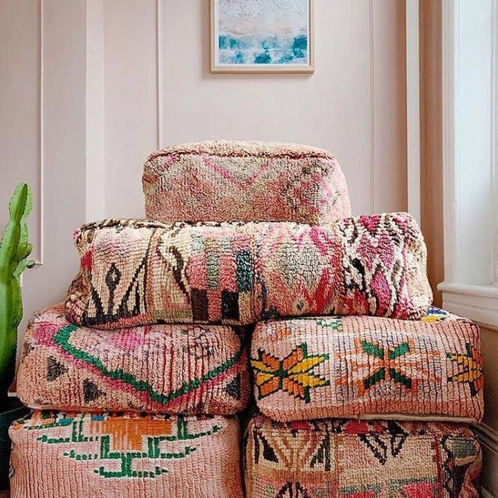 marrakeshop - Wholesale Pouf - Moroccan Vintage Boujad Floor Cushions Pouf  Cover Case 1