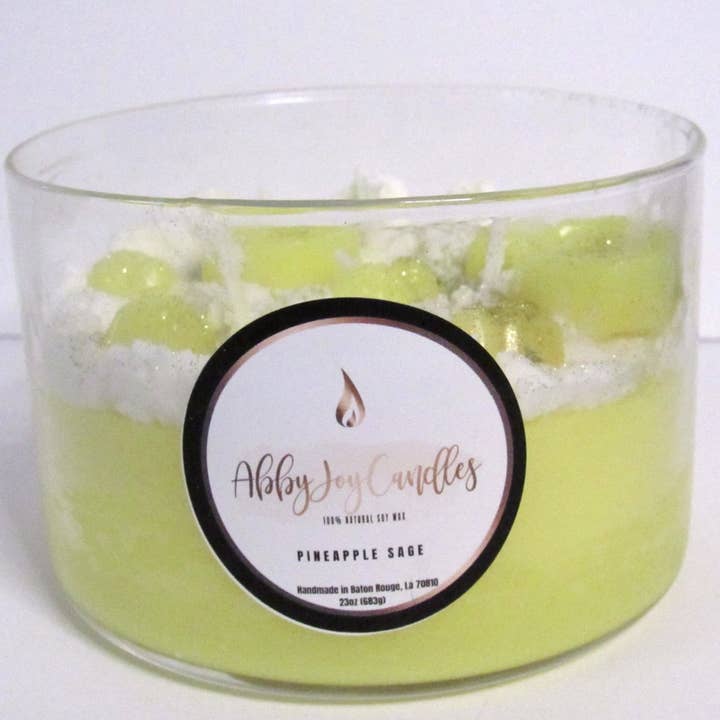 17 oz de sálvia de abacaxi por atacado de AbbyJoy Candles