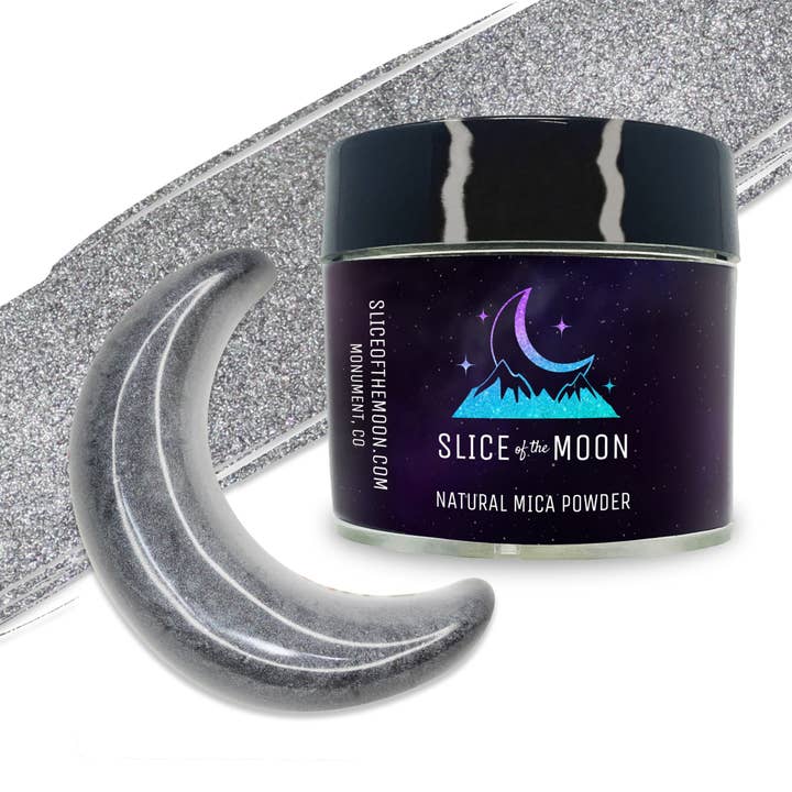 Poudre de mica grise | Pigment minéral naturel pour la vente par Slice of the Moon