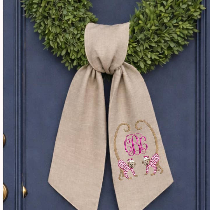 Embroidered Eastern Theme Wreath Sash Collection for wholesale by Cottage & Club