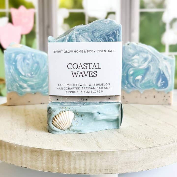 Spirit Glow Home & Body Essentials - Wholesale Bar Soap - *NEW* Coastal Waves - Handcrafted Artisan Soap Bar0