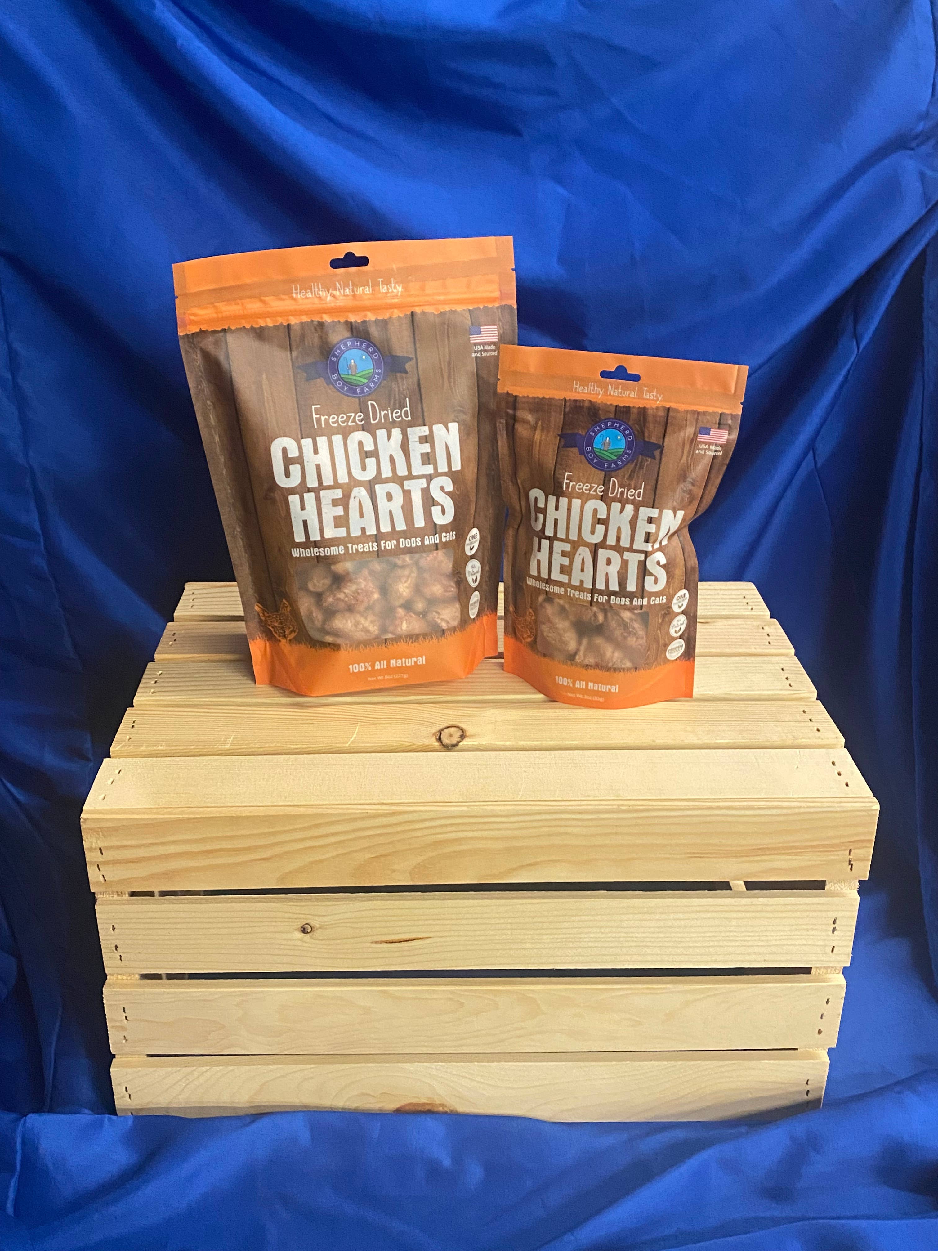 Shepherd Boy Farms - Wholesale Pet Treats - Dog - Freeze Dried Chicken Heart Treats1