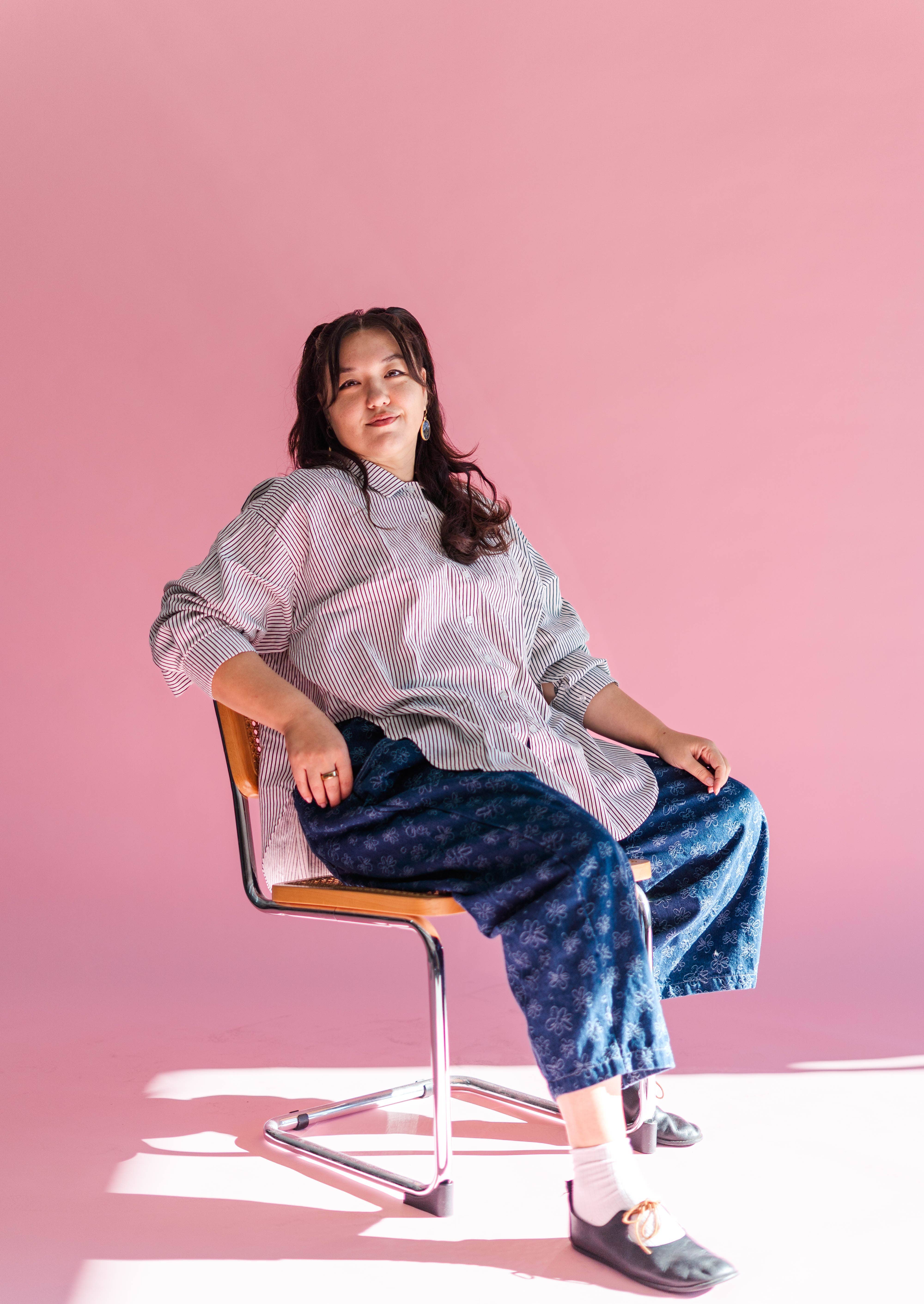 Nettle Studios - Wholesale Pants - Unisex - Size Inclusive Gender Neutral Dark Daisy Denim Balloon Pant21