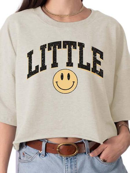 Little Sorority Sister Cropped Graphic Tee for wholesale by Somewhere West