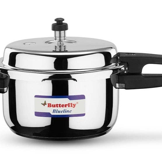 Butterfly Blueline Stainless Steel 5 Litres Pressure Cooker UK for wholesale by Ignite Cookware Ltd