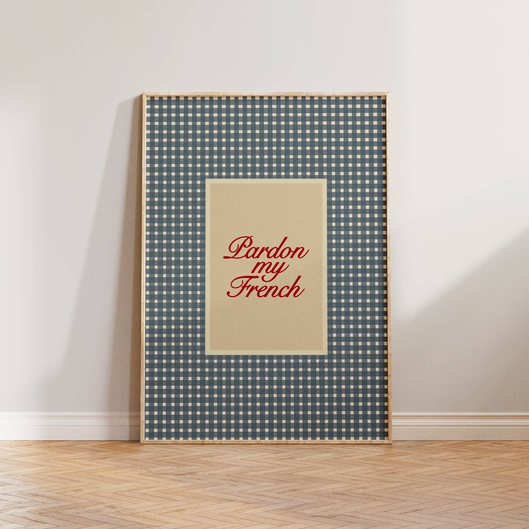 Lune Club - Wholesale Art Print - Pardon My French Checkered Print3