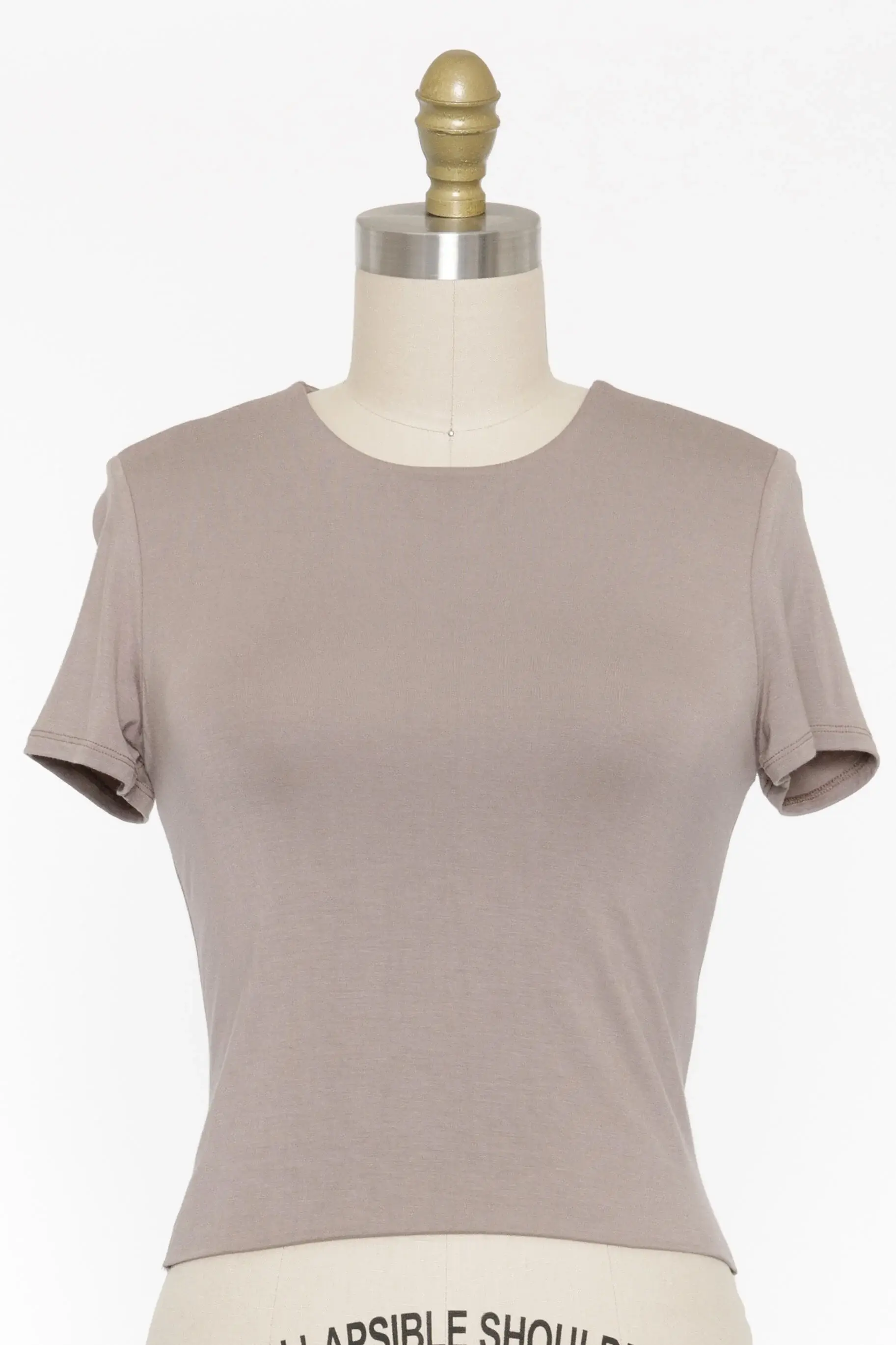 Final Touch - Wholesale Knit Top - Women's - Rayon Modal Basic Crop Top - T3107319