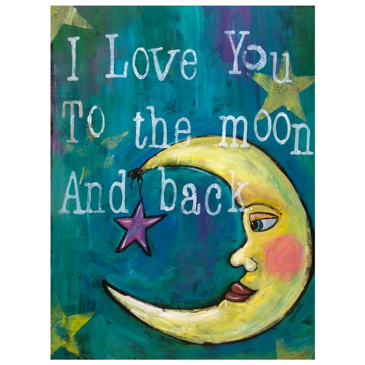 Jeg elsker dig til månen og tilbage for engroshandel hos The Art of Kristen Feighery