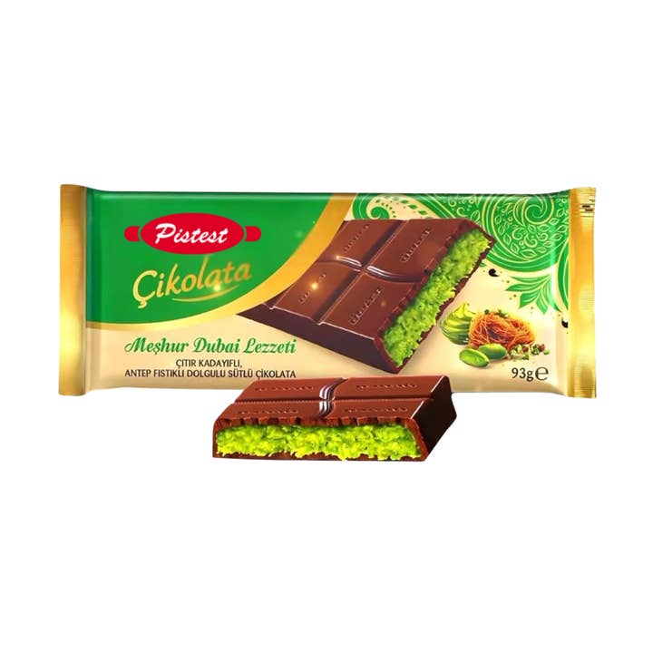 Pistest - Wholesale Chocolate Bar - Dubai Chocolate Bar - Milk Chocolate With Pistachio - 3.2 oz0