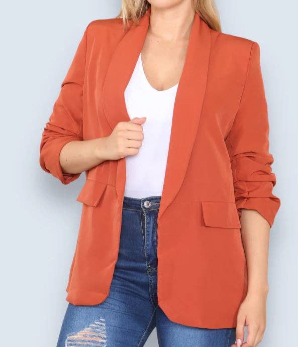 Kurt Muller - Wholesale Blazer - Dames - Oversized blazer met gerimpelde mouwen23