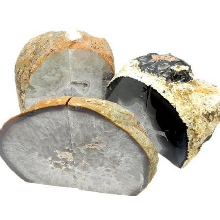 Rock Paradise - Wholesale Bookend - Crystal Natural Agate Geode Bookend Pair 9-12 lb Home Decor7