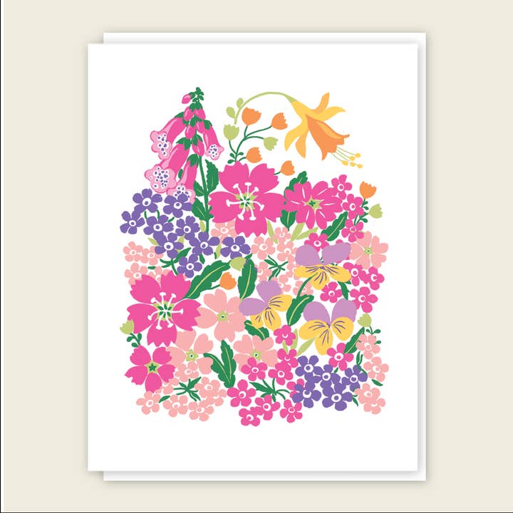 Garden Flowers Mini Card for wholesale by Elsabelle Paper Co.