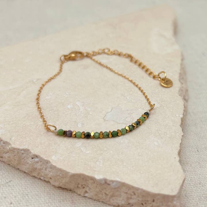 Little Nell Jewellery – wholesale Beaded bracelet – Everyday Green Aventurine Bead Bracelet