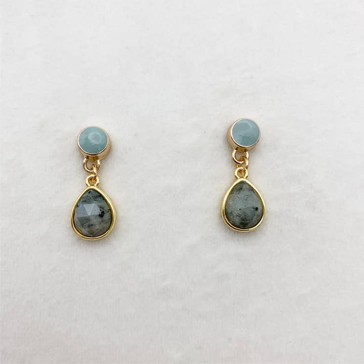 DELICATE LABRADORITE EARRINGS for wholesale by Olivia Grace Jewelry