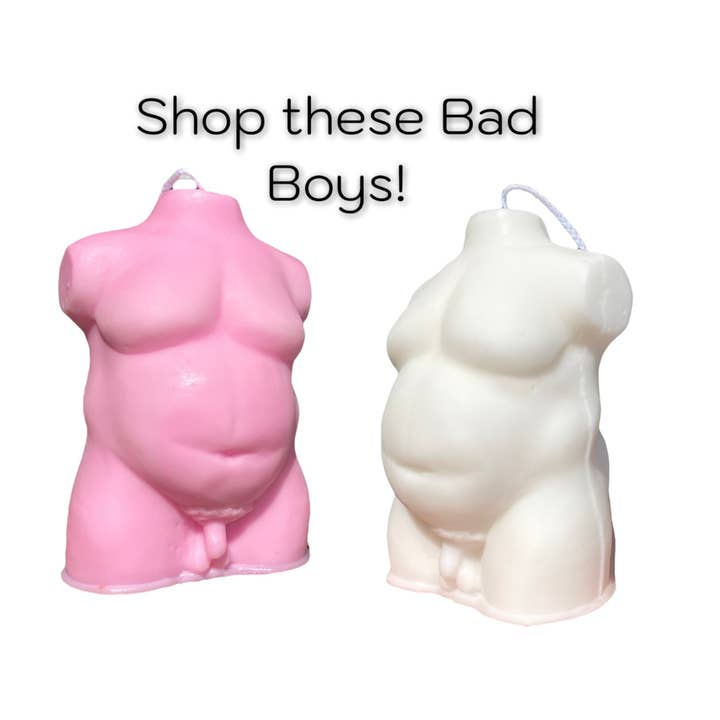 That Gay Creation - Wholesale Novelty Candle - Dad bod male torso body positive  Candle, chubby Fathers day