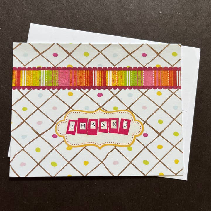 Colorful Ribbon Thank You Note Card for wholesale by ZouZou's Basement