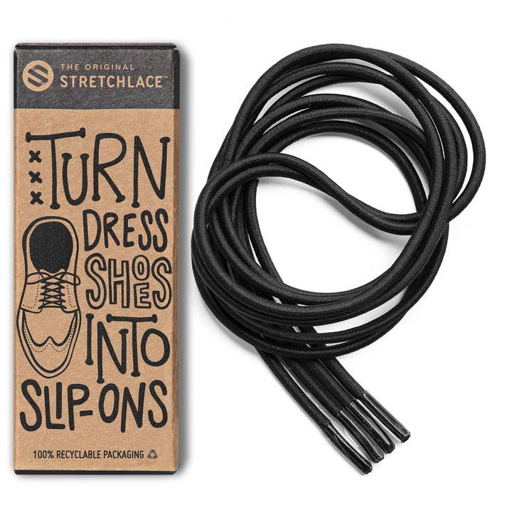 Round Elastic Dress Shoe Laces for wholesale by The Original Stretchlace