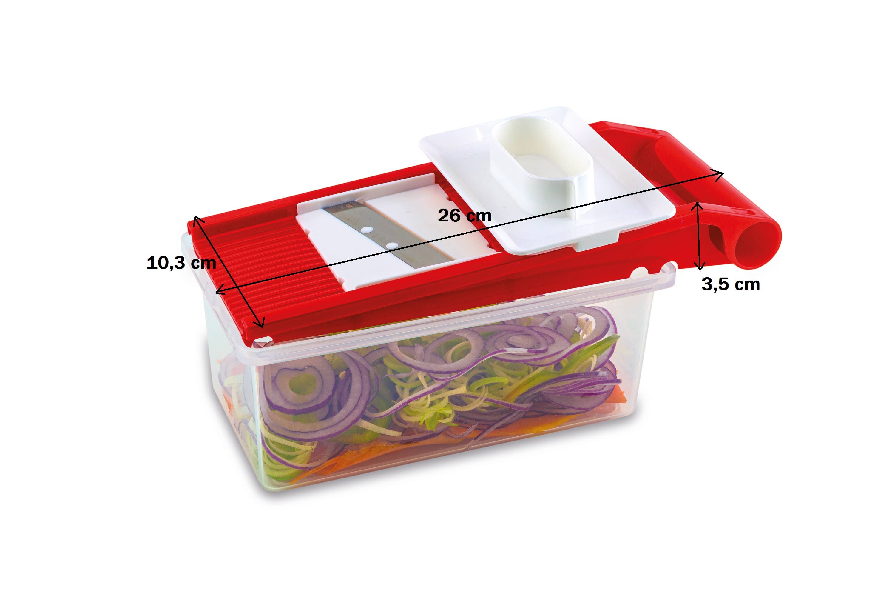 Rigamonti Pietro & Figli srl - Wholesale Grater - Art. 320 MAGIC GRATER SET:slicer+container+4 inserts - RED5