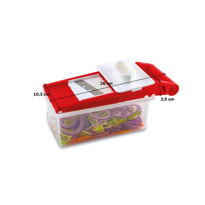 Rigamonti Pietro & Figli srl - Wholesale Grater - Art. 320 MAGIC GRATER SET:slicer+container+4 inserts - RED5