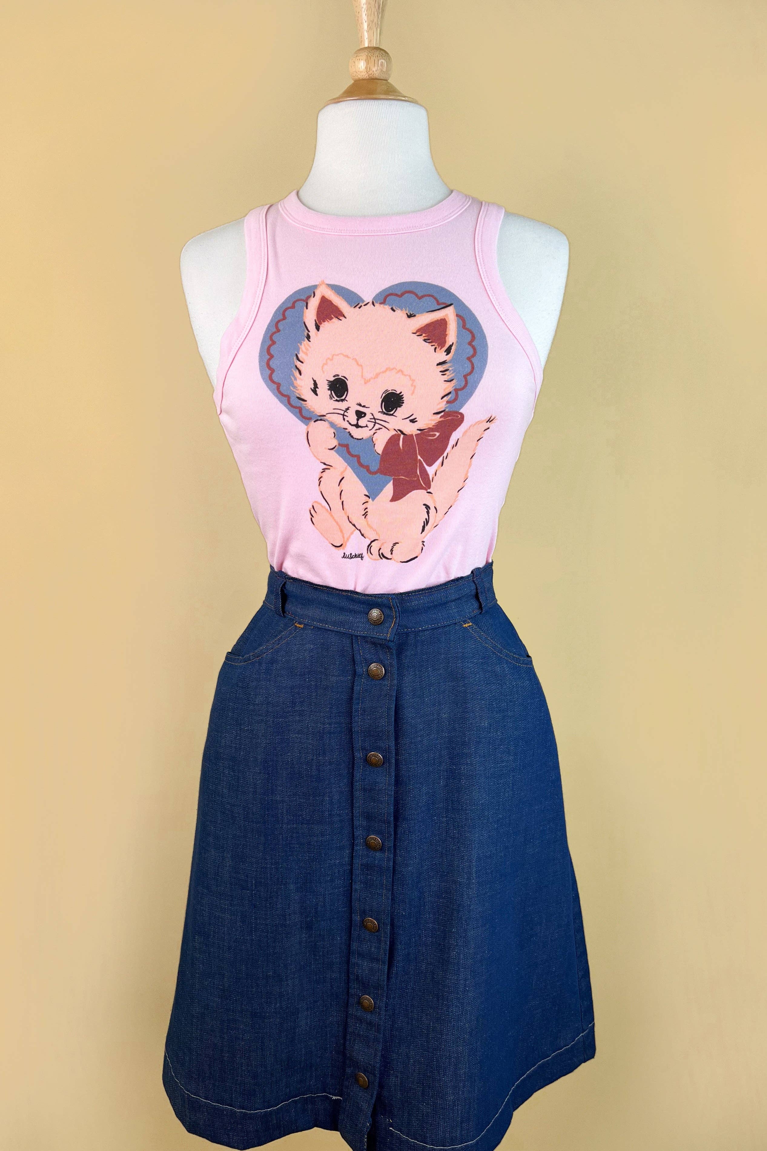 Mischief Made – wholesale Tank top – Women′s – Be Mine Rib Racer Tank in Pink4