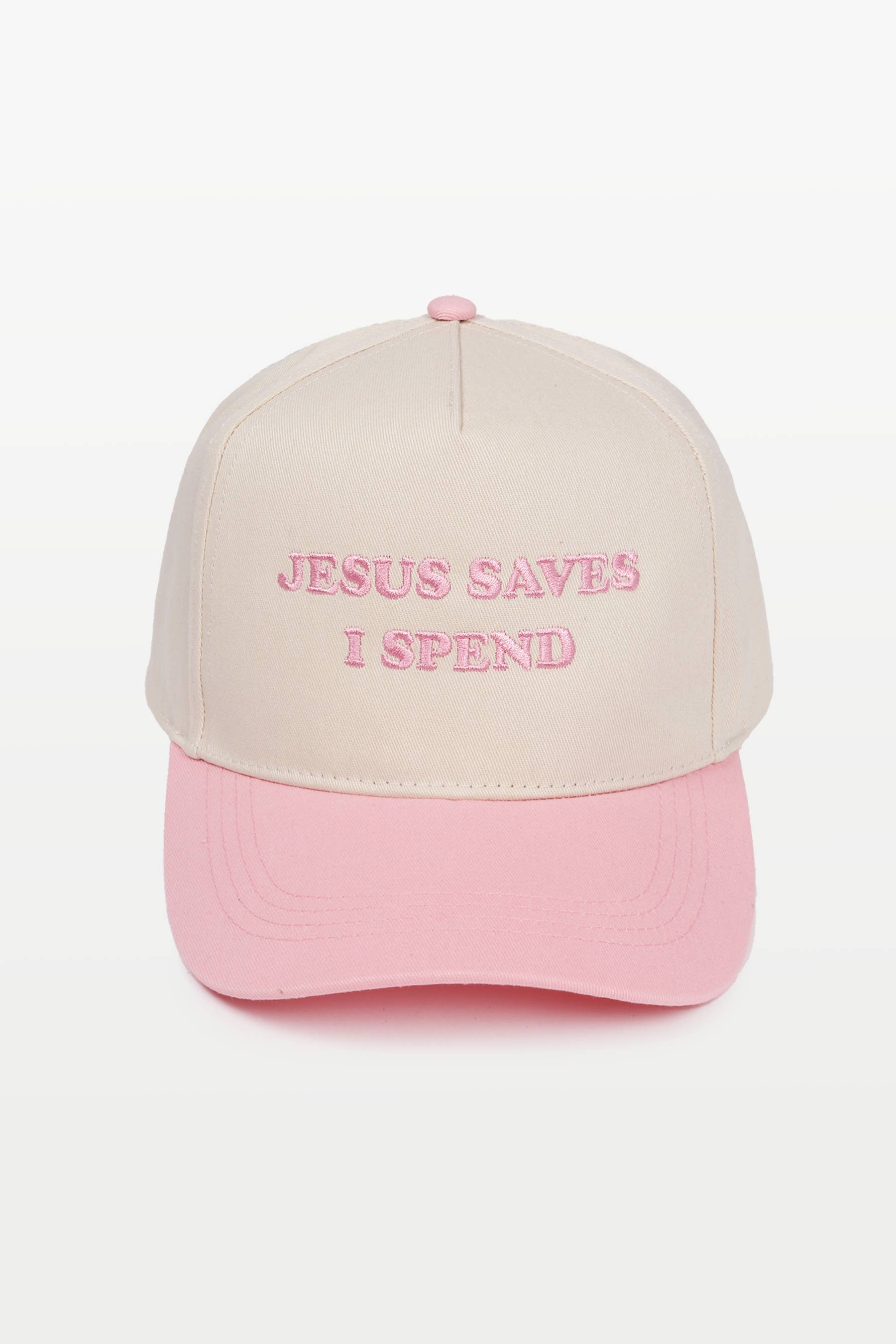 David And Young - Wholesale Baseball Cap - Women's - JESUS SAVES I SPEND Embroidery 5 Panel Baseball Cap6