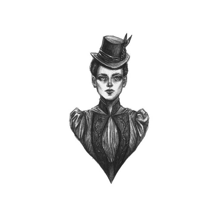 Caitlin McCarthy Art - Wholesale Art Print - Mina Fine Art Print - Dracula - Gothic Vampire