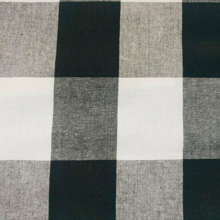 Black and White Gingham Cotton Fabric Checkered Fabric - Width 143cm/56" for wholesale by Kims Crafty Corner