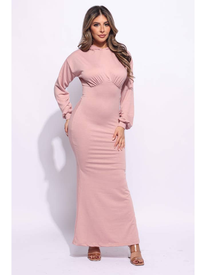 K Too – wholesale Dress – Women's – Hoodie maxi dress4