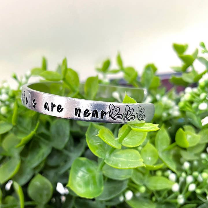 Handmade by Marlayna - Wholesale Cuff Bracelet - Butterflies Appear when Angels are Near Hand Stamped Cuff Bracelet4