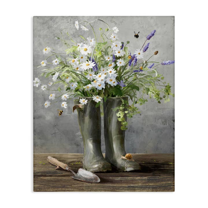 Stupell Industries – wholesale Wall sign – Gardening Boots Bouquet - Unframed Wall Art5