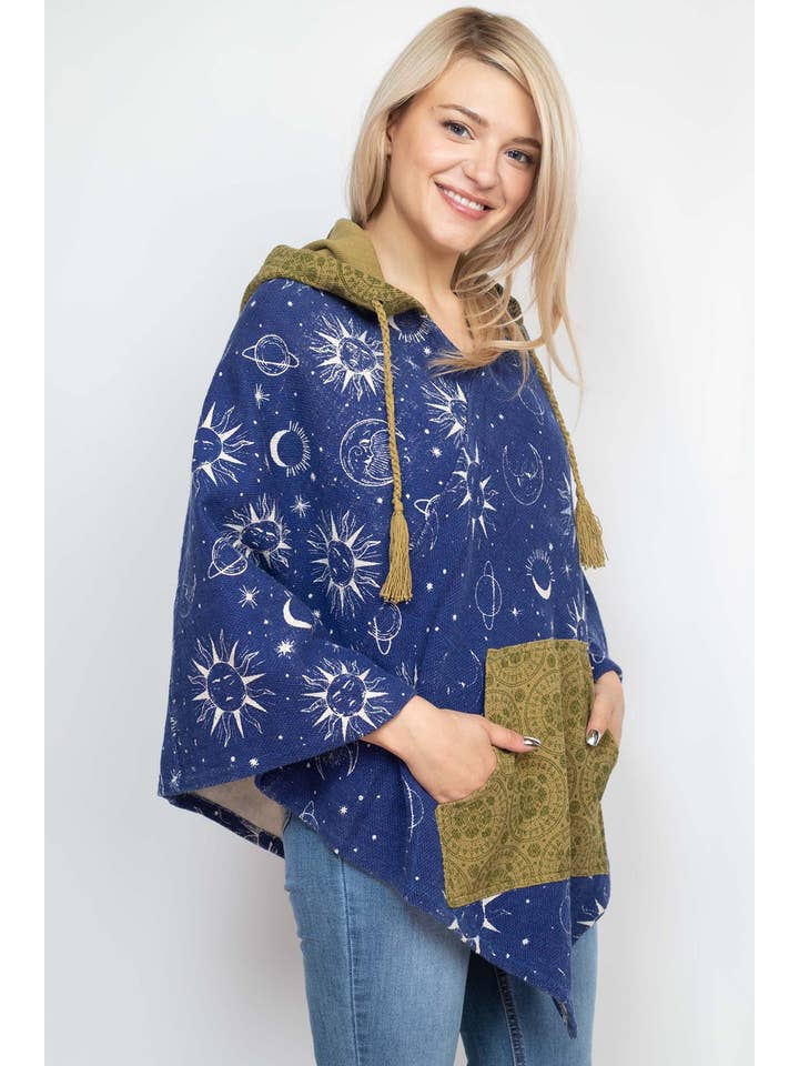 Lakhays Collection Inc. - Wholesale Poncho - Women's - Boho Printed Poncho