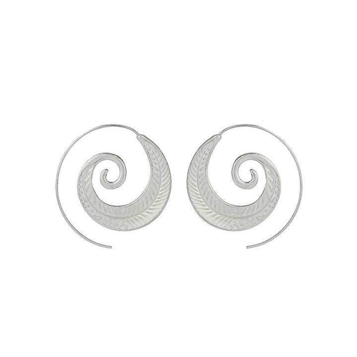 MoodGold - Wholesale Hoop Earrings - Bohemia Retro Alloy Hollow Earrings Accessories
