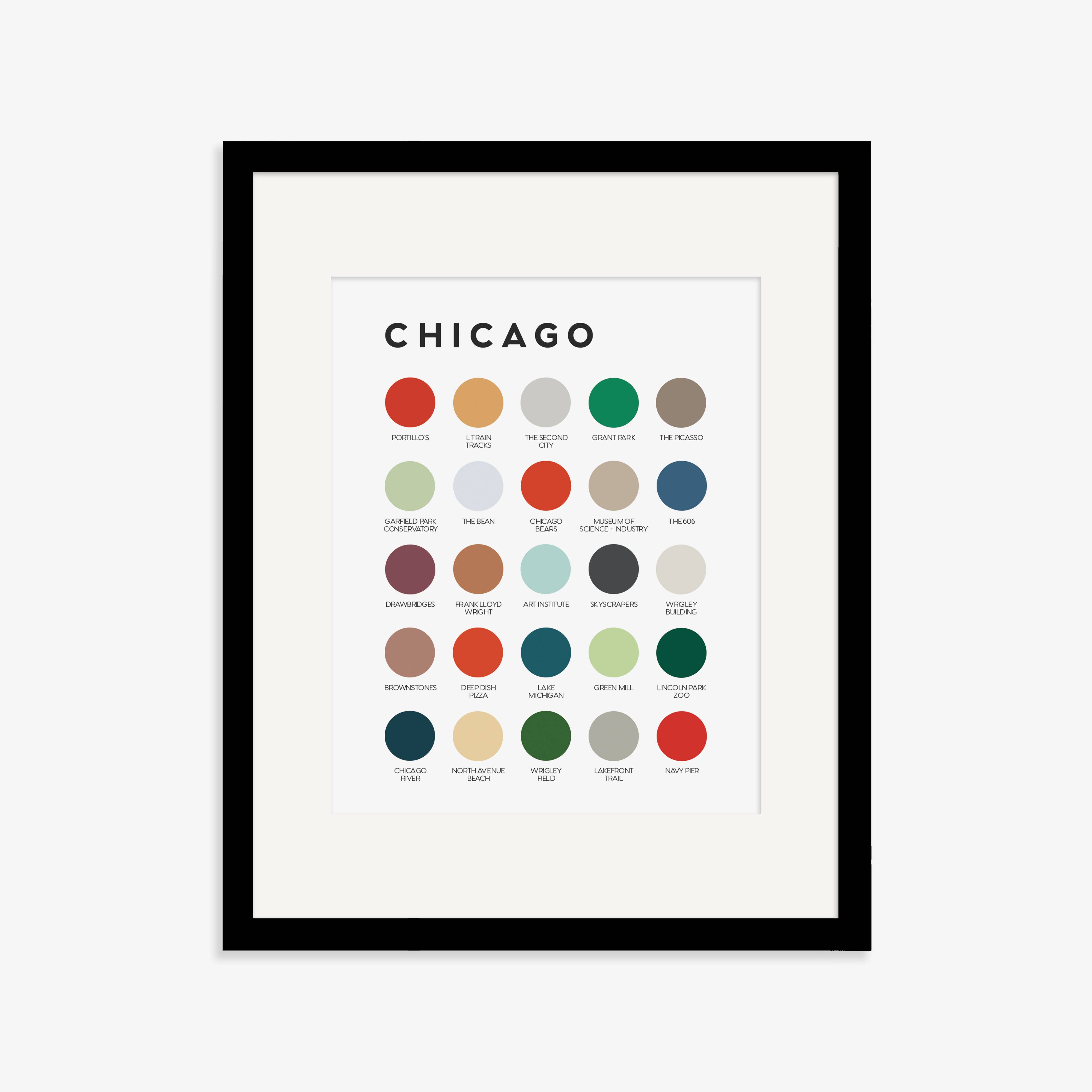 Lunch City Studio – wholesale Konsttryck – Chicago Färgpalett Utskrift2