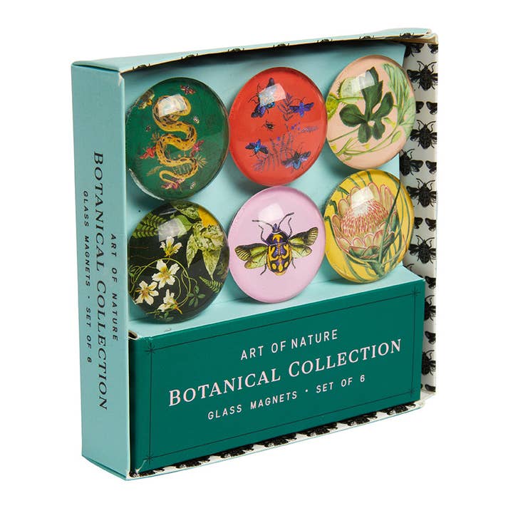 Insight Editions - #1 Pop Culture Publisher - Wholesale Magnet - Art of Nature: Botanical Glass Magnet Set (Set of 6)