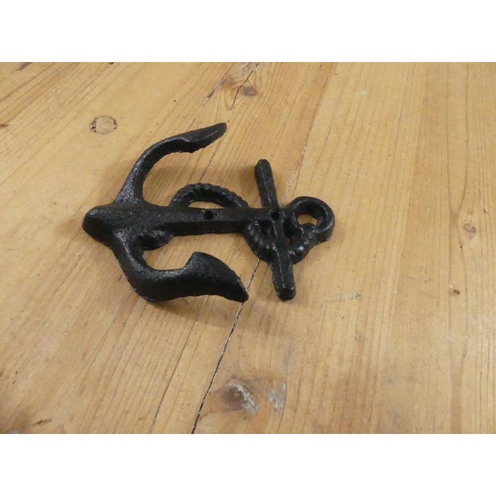 Midwest Craft House - Wholesale Wall Hook - Black Cast Iron Anchor Hook