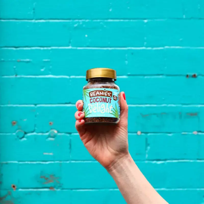 Beanies The Flavour Co. Ltd - Vendita all'ingrosso Caffè/espresso istantaneo - Beanies 50g Coconut Delight Caffè aromatizzato istantaneo2