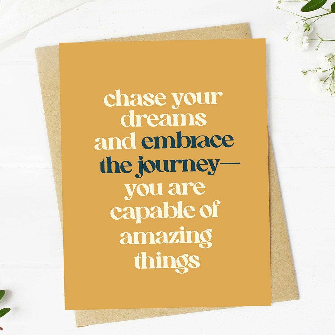 Big Moods - Wholesale Graduation Card - "Chase your dreams..." Inspirational Graduation Card3