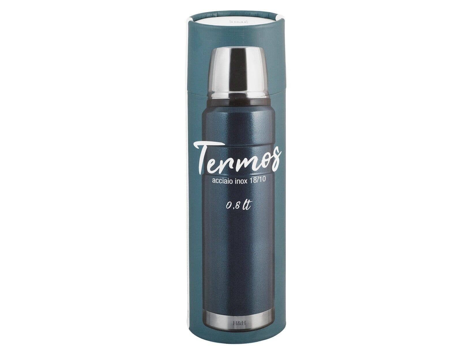 H&H - Wholesale Flask - 18/10 Stainless Steel Thermos Blue 0.8 Lt1