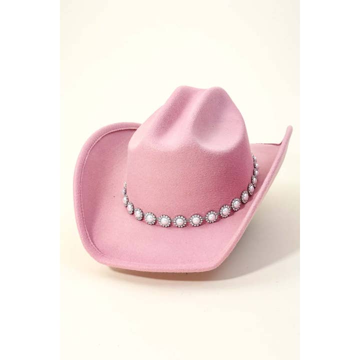 Anarchy Street - Wholesale Cowboy Hat - Women's - Western Pearl Studded Fashion Cowboy Hat