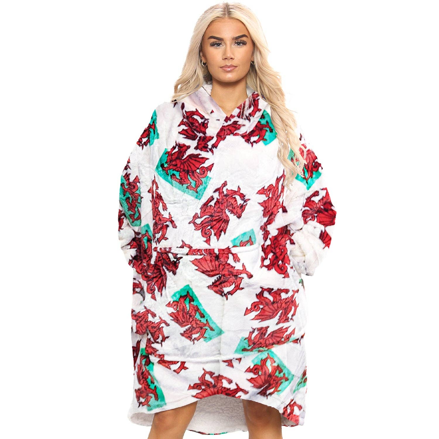 MANAV – wholesale Hoodie – Women's – Oversized Sherpa Fleece Hoodies - Welsh Design0