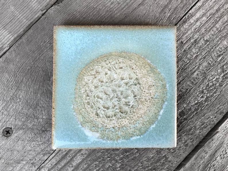 Dock 6 Pottery - Vente Sous-verre - Sous-verre Geode Crackle, individuel, 4 « x 4", verre fondu18