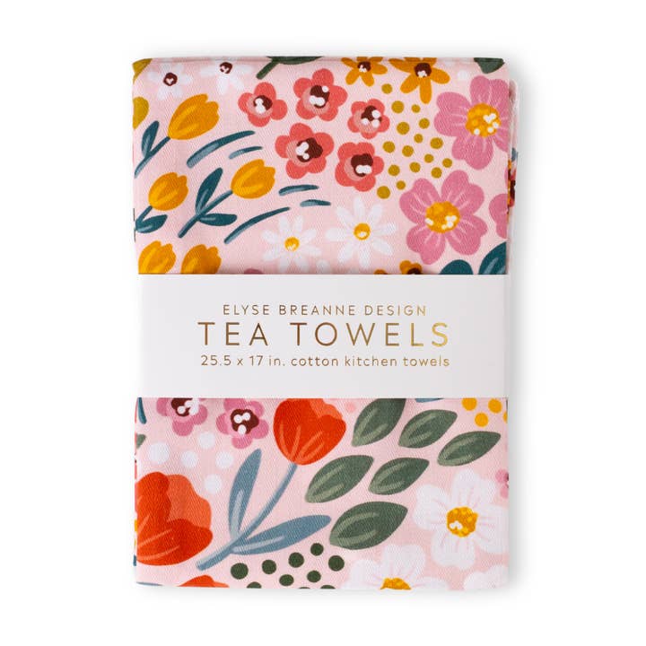 Pack of 2 Summer Meadows Tea Towels for wholesale by Elyse Breanne Design