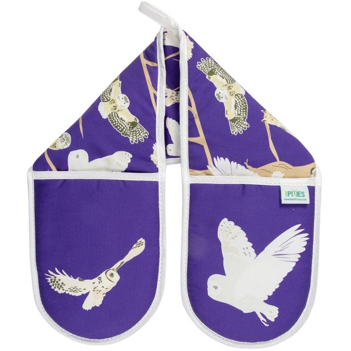British Owls Colourful Double Oven Gloves for wholesale by UmmPixies