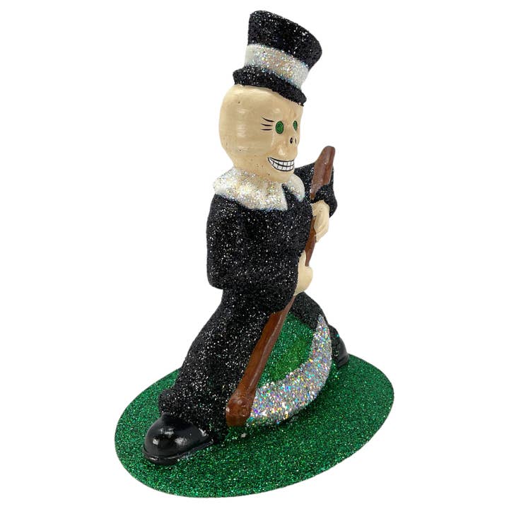 Pinnacle Peak Trading - Wholesale Decorative Figurine - Ino Schaller Halloween Dancing Skeleton German Paper Mache