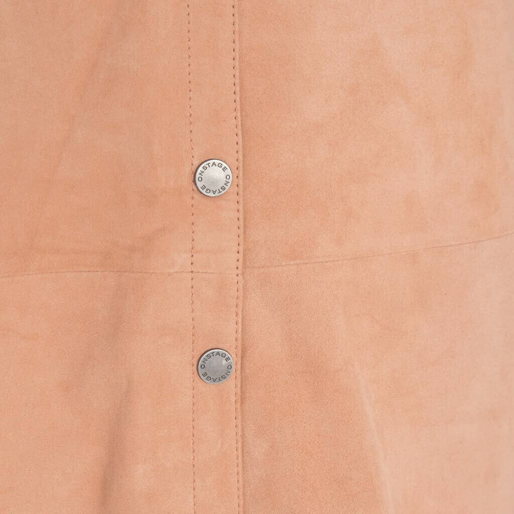 Onstage collection – Saia - Mulher por atacado – Saia midi de couro de cabra com botões10