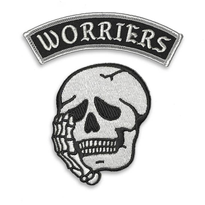 Worriers Angst Club Patch Sæt - HVID MINI VERSION for engroshandel hos World Famous Original