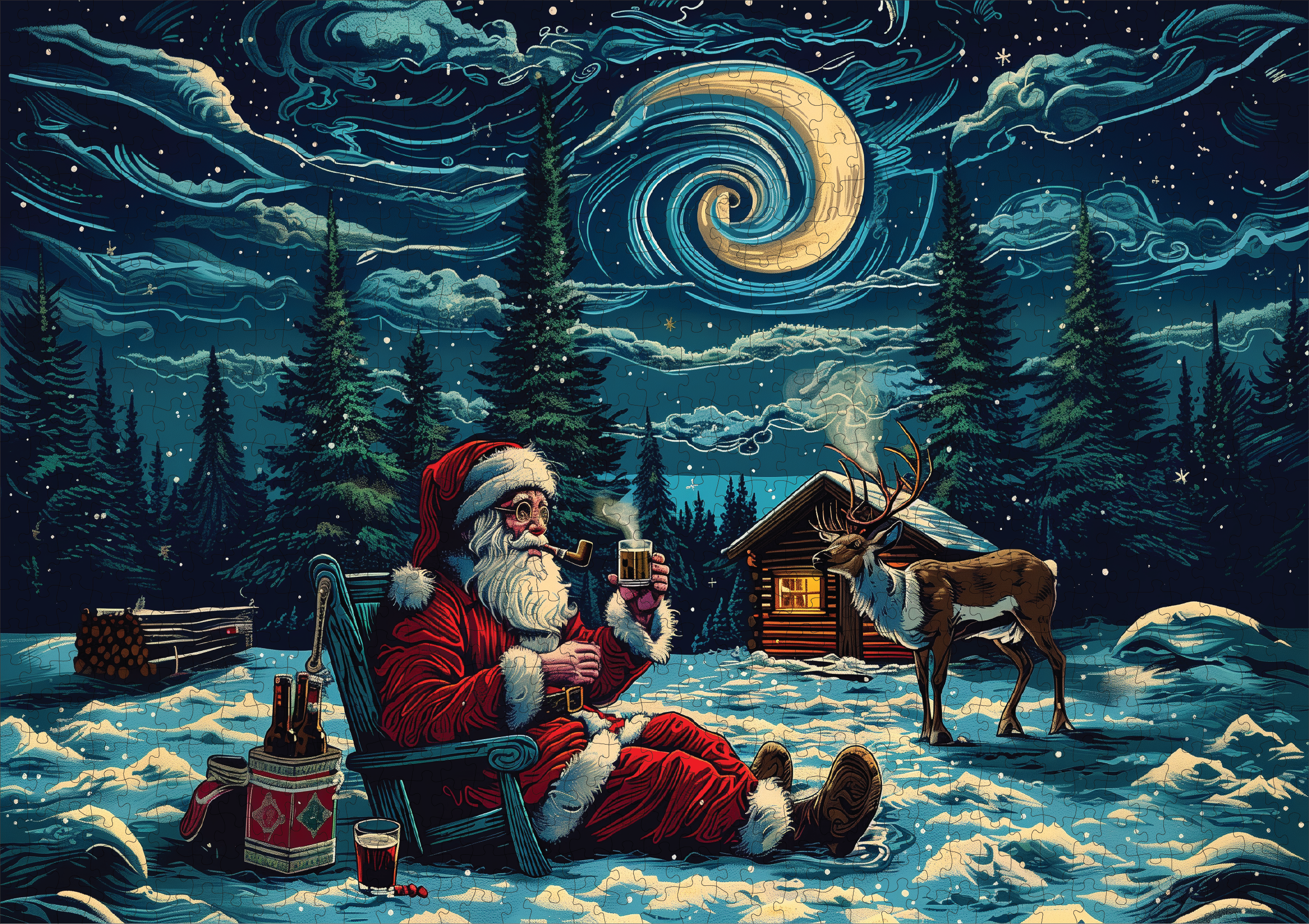 Trippy Puzzle Co - Wholesale Puzzle - Adult - Merry Moment Adult Classic Christmas Puzzle 1000PC0