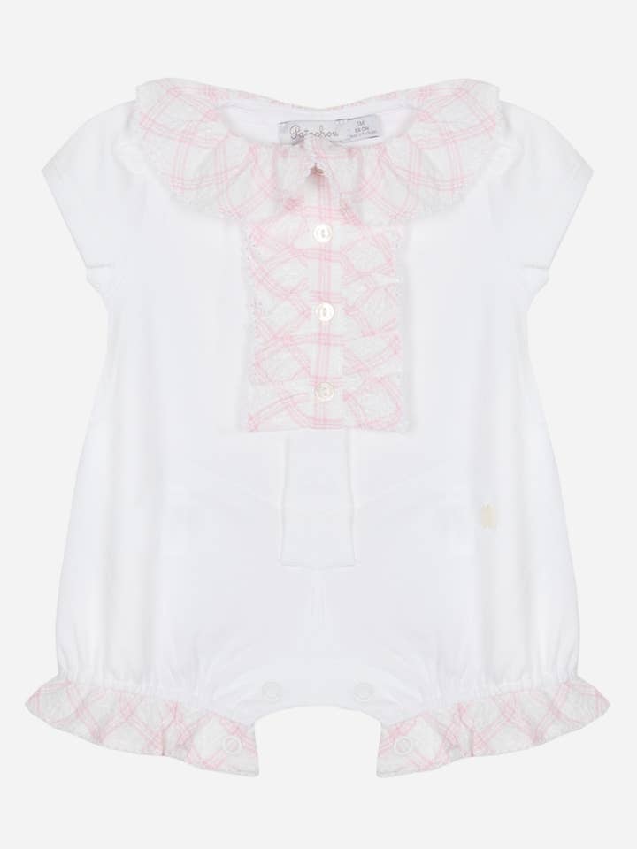 Blå buksedragt med ternede detaljer for engroshandel hos Patachou