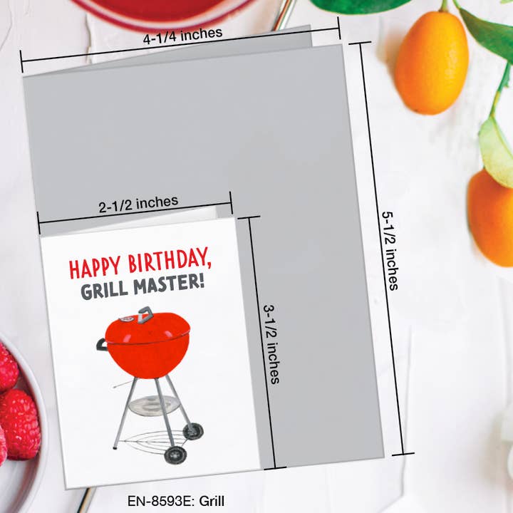 Printed Canvas - Wholesale Birthday Card - Grill, Greeting Card (8593E)